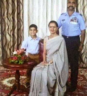 Abhinandan Varthaman With His Wife Tanvi Marwaha And Son Tavish