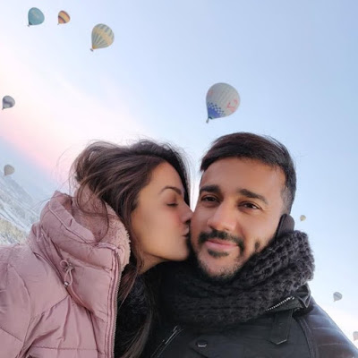 Anita Hassanandani with boyfriend Rohan