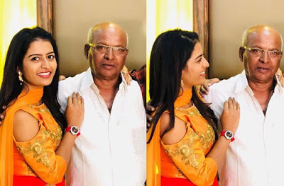 Anusha Reddy with her father photo