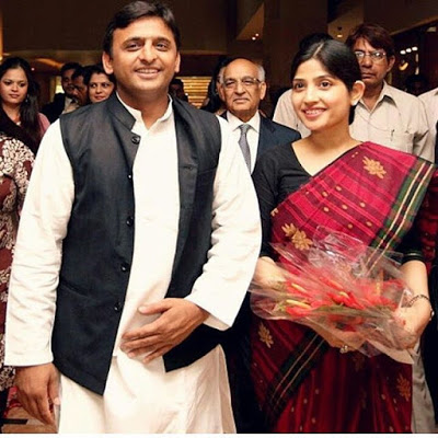 Dimple Yadav with husband Akhilesh Yadav