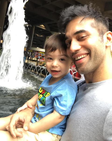 Kushal Punjabi with his son