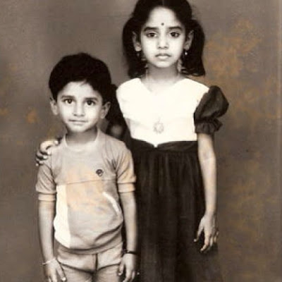 Nani with his sister Deepthi in childhood photo