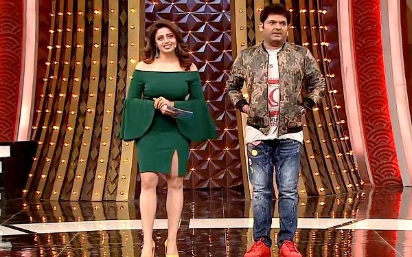 Neha Pendse in the TV show Family Time with Kapil Sharma.