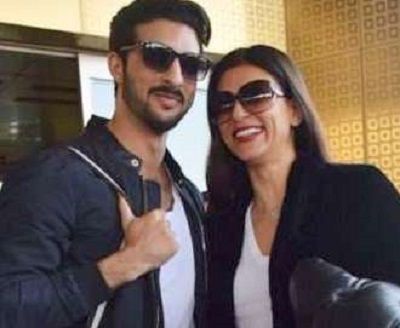 Sushmita Sen with Rohman Shawl