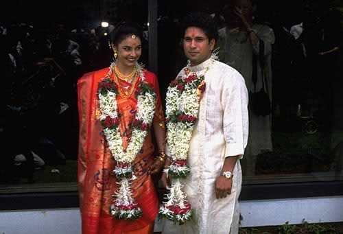 Anjali and Sachin Tendulkar wedding photo