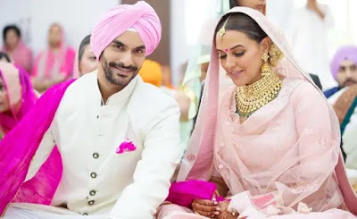 Neha Dhupia with Angad Bedi