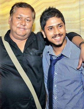 Kharaj Mukherjee with his son Bihu Mukherjee