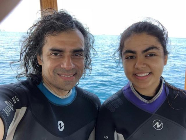 Imtiaz Ali with daughter Ida Ali