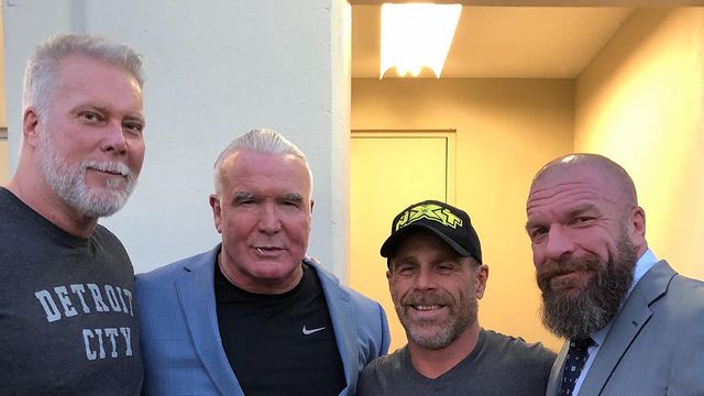 Scott Hall with his friends