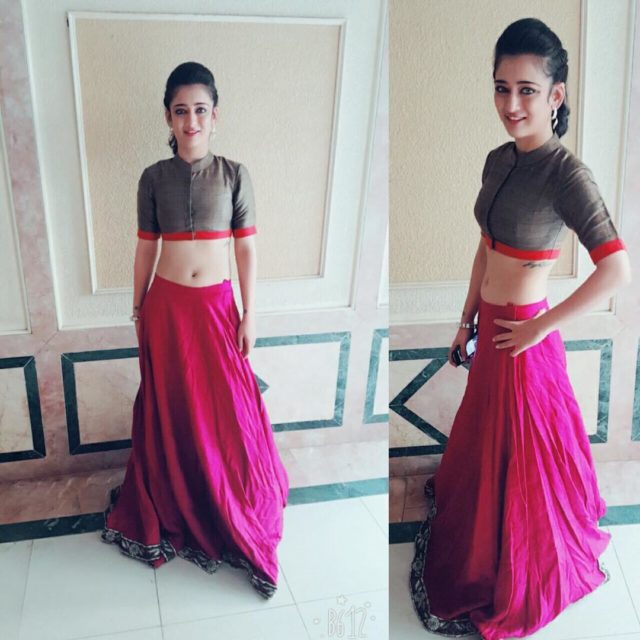 Akshara Haasan wearing a South Indian dress